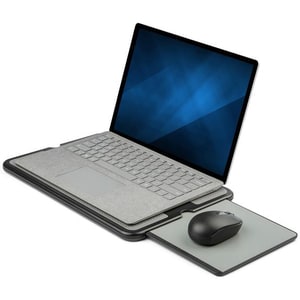 StarTech.com Lap Desk - With Retractable Mouse Pad - Black, Grey - Silicone, Plastic - 1 - TAA Compliant