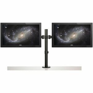 StarTech.com Desk Mount Dual Monitor Arm, Ergonomic VESA Compatible Mount for up to 32" (17.6lb/8kg) Display, Clamp/Gromme