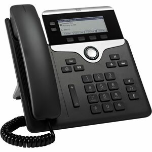 Cisco 7821 Telefone IP - Montagem em parede, Secretária - Carvão - Compatível com TAA - 2 x Total Line - VoIPRede (RJ-45) 
