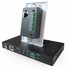 Comprehensive Pro AV/IT HDBaseT 4K60 18G Single Gang HDMI Wall Plate Extender Kit up to 230ft - Black