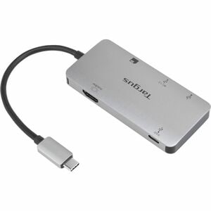 Targus USB-C Multi-Port Single Video Adapter and Card Reader with 100W PD Pass-Thru - 1 x USB 3.2 (Gen 1) Type C - Male - 