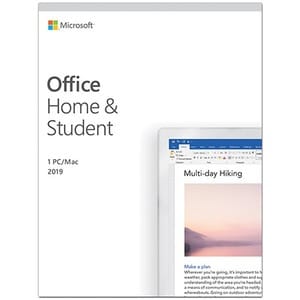 Microsoft Office 2019 Home & Student - Box Pack - 1 PC/Mac - Medialess - English - PC, Intel-based Mac