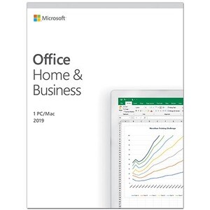 Microsoft Office 2019 Home & Business - Box Pack - 1 PC/Mac - Medialess - English - PC, Intel-based Mac