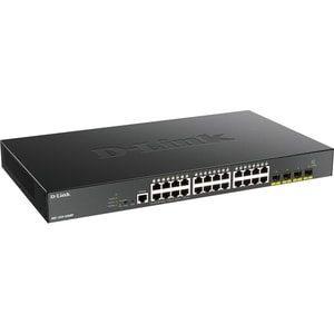 D-Link 28-Port 10-Gigabit Smart Managed PoE Switch - 28 Ports - Manageable - Gigabit Ethernet, 10 Gigabit Ethernet - 1000B