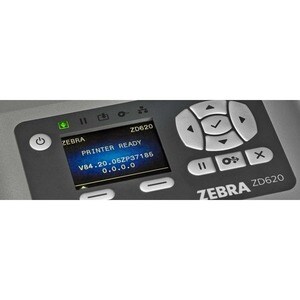 Zebra ZD620t Desktop Thermal Transfer Printer - Monochrome - Label Print - USB - Serial - Bluetooth - Wireless LAN - Near 