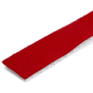 StarTech.com Kabelbinder - Rot - 1 Stück Paket - Kabelverbindungsstrip - 15,2 m Länge - Stoff
