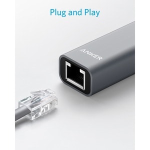 ANKER USB-C to Ethernet Adapter USB-C Hub A8341 - USB C to Ethernet Adapter, Portable 1-Gigabit Network Hub, 10/100/1000 M