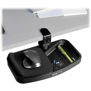 Eaton Tripp Lite Series Under-Desk Clamp-On Storage Tray with Built-In Mouse Pad and Wrist Rest - 6.60 lb Load Capacity