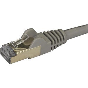 StarTech.com 1.5 m CAT6a Cable - Grey - RJ45 Snagless Connectors - CAT6a STP Cord - Copper Wire - Ethernet Cable (6ASPAT15