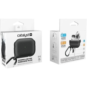 Catalyst Carrying Case Apple AirPods Pro - Stealth Black - Rain Resistant, Snow Resistant, Dust Resistant, Water Proof, Dr