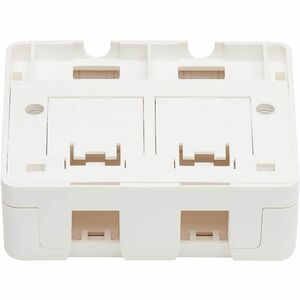 Tripp Lite series Surface-Mount Box for Keystone Jacks - 2 Ports, White - 2 x Total Number of Socket(s) - Surface Mount - 