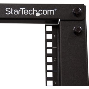 StarTech.com 4-Post 15U Mobile Open Frame Server Rack, 19" Network Rack with Casters, Rolling Rack for Computer/AV/Data/IT