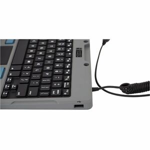 Tastiera Gamber-Johnson Lite Robusto - Cavo Connettività - USB Tipo A Interfaccia - TouchPad - Inglese (UK) - Gomma silico