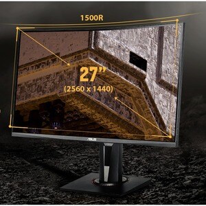 TUF VG27WQ 68,6 cm (27 Zoll) WQHD Gekrümmter Bildschirm WLED Gaming-LCD-Monitor - 16:9 Format - Schwarz - 685,80 mm Class 