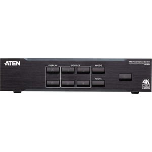 ATEN VP1420 Video Switchbox - Cable - 4096 x 2160 - 4K - Twisted Pair - 4 Input Device - 2 Display - Media Player, Noteboo