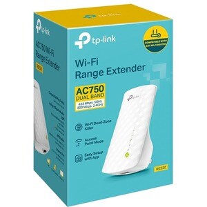 TP-Link RE220 Dualband IEEE 802.11ac 750 Mbit/s Drahtloser Range-Extender - 2,40 GHz, 5 GHz - 3 x Interne Antenne(n) - Int