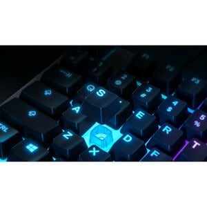 SteelSeries Apex 3 Water Resistant Gaming Keyboard - Cable Connectivity - USB Interface - Rewind, Skip, Pause, Volume Cont