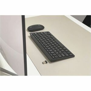 Macally RF Wireless Keyboard and Mouse For Windows PC - USB Scissors Wireless RF 2.40 GHz Keyboard - 78 Key - Black - USB 