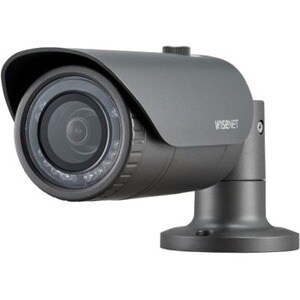 Wisenet HCO-7030R 4 Megapixel HD Surveillance Camera - Bullet - Dark Gray - 98.43 ft - 2560 x 1440 Fixed Lens - CMOS - Boa