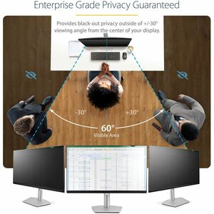 StarTech.com Monitor Privacy Screen for 27" Display - Widescreen Computer Monitor Security Filter - Blue Light Reducing Sc
