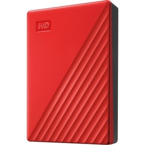 WD My Passport WDBPKJ0040BRD-WESN 4 TB Portable Hard Drive - External - Red - USB 3.0 - 256-bit Encryption Standard - Retail