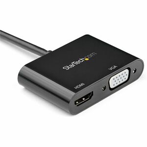 StarTech.com DisplayPort to HDMI VGA Adapter - DP 1.2 HBR2 to HDMI 2.0 4K 60Hz or VGA Monitor Converter - Digital Video Di
