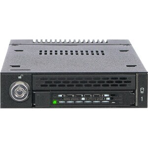 Icy Dock MB833M2K-B Drive Enclosure for 3.5" M.2, PCI Express NVMe - Mini-SAS HD Host Interface Internal - Black - Hot Swa