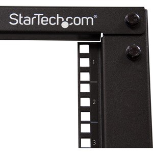 StarTech.com 15U Bodenstehend Offene Ausführung Rackrahmen für Server, KVM-Schalter, LAN-Schalter, Patchfeld, A/V-Geräte -