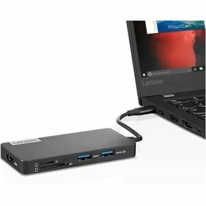 Lenovo USB Type C Docking Station for Notebook - Charging Capability - Memory Card Reader - microSD (TransFlash), SD - 15 