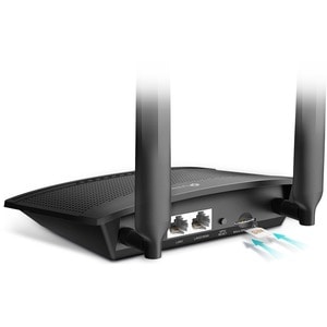 TP-Link TL-MR100 Wi-Fi 4 IEEE 802.11b/g/n Cellular Modem/Wireless Router - 4G - LTE 2100, LTE 850, LTE 1800, LTE 2600, LTE