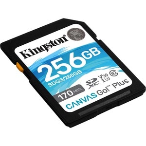 Kingston Canvas Go! Plus SDG3 256 GB Class 10/UHS-I (U3) SDXC - 1 Pack - 170 MB/s Read - 90 MB/s Write