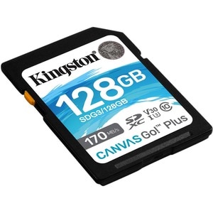 Kingston Canvas Go! Plus SDG3 128 GB Class 10/UHS-I (U3) SDXC - 170 MB/s Read - 90 MB/s Write