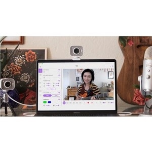 Logitech StreamCam Webcam - 60 fps - Branco - 1920 x 1080 Vídeo - Foco automático - 78° Angle - Microfone - Monitor