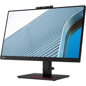 Lenovo ThinkVision T24v-20 24" Class Webcam Full HD LCD Monitor - 16:9 - Raven Black - 23.8" Viewable - In-plane Switching