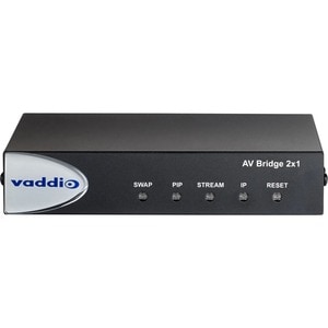 Vaddio AV Bridge 2x1 Video and Audio Mixer for Video Conferencing - Black - Functions: Video Capturing, Video Streaming, V