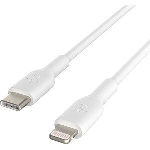 Belkin BoostCharge USB-C to Lightning Cable (1 meter / 3.3 foot, White) - 3.28 ft Lightning/USB-C Data Transfer Cable for 