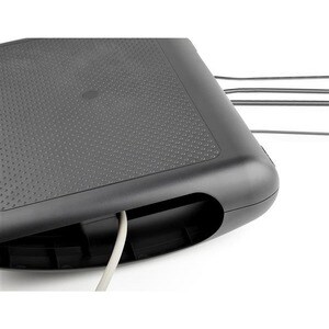 StarTech.com Reposapiés Ergonómico Basculante con Gestor de Cables/Almacenamiento - Soporte para Debajo del Escritorio - A