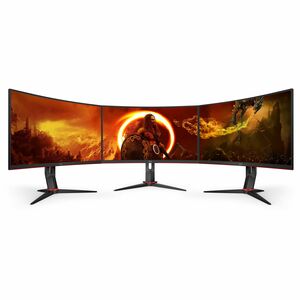 AOC CQ27G2U 27" Class WQHD Ecrã curvo Monitor LCD para gaming - 16:9 - Preto - 68.6 cm (27") Viewable - Alinhamento vertic