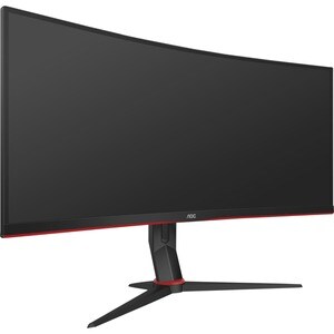 AOC CU34G2X 34" Class UW-QHD Ecrã curvo Monitor LCD para gaming - 21:9 - Preto - 86.4 cm (34") Viewable - Alinhamento vert