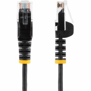 StarTech.com 2 m CAT6 Cable - Slim CAT6 Patch Cord - Black - Snagless RJ45 Connectors - Gigabit Ethernet Cable - 28 AWG (N