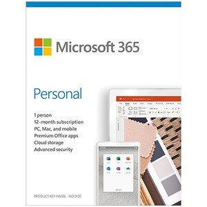 Microsoft 365 Personal - Box Pack - 1 Personne - 12 Mois - Medialess - Français - Handheld, Mac à processeur Intel, PC