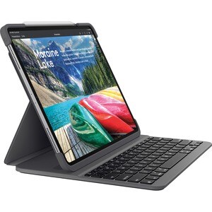 Logitech Slim Folio Pro Keyboard/Cover Case (Folio) for 27.9 cm (11") Apple iPad Pro (2017), iPad Pro (2018) Tablet - Grap