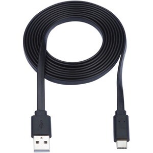 Eaton Tripp Lite Series USB-A to USB-C Flat Cable - M/M, USB 2.0, Black, 6 ft. (1.83 m) - 6 ft USB/USB-C Data Transfer Cab