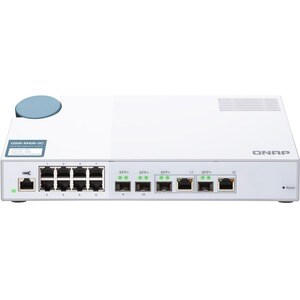 Conmutador Ethernet QNAP  QSW-M408-2C 8 Puertos Gestionable - 2 Capa compatible - Modular - Par trenzado, Fibra Óptica - D