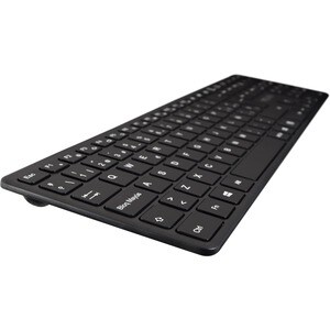 V7 KW550ESBT Keyboard - Wireless Connectivity - USB Interface - Spanish - QWERTY Layout - Black - Scissors Keyswitch - Blu