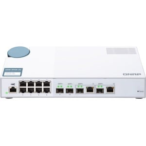 QNAP QSW-M408-2C 8 Ports Manageable Ethernet Switch - 2 Layer Supported - Modular - Twisted Pair, Optical Fiber - Desktop