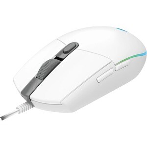 Logitech G203 Gaming Mouse - USB - 6 Button(s) - White - Cable - 8000 dpi