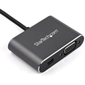 StarTech.com CDP2MDPVGA USB-C Multiport Adapter - Mini DisplayPort oder VGA - 4K 60 - HDR - 3840 x 2160 Supported - Grau