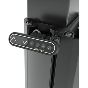 Chief Large Capacity Electric Height-Adjustable Mobile Flat Panel Cart - For Flat Panel Display - Black - 200 lb Capacity 
