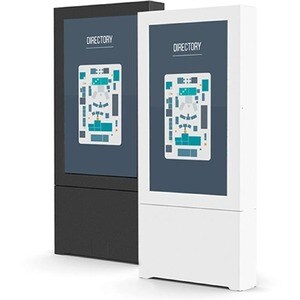 Chief Impact Floor Mounted Back-to-Back Kiosk, Portrait 49" Black - 49" (1244.60 mm) - Floor-mountable